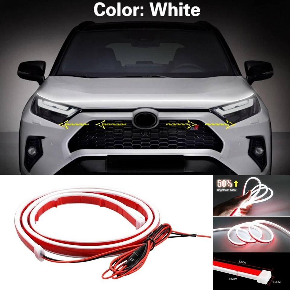 86" Dynamic LED Running Light Front Hood Strip Ambient Lamp For Toyota RAV4 - Imagem 1 de 4