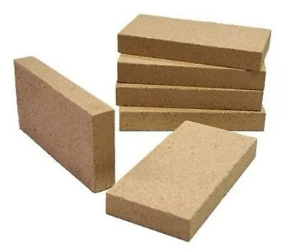 Replacement Universal Vermiculite Stove Fire Bricks 4.5" x 9" Wood Log burner - Image 1 of 4