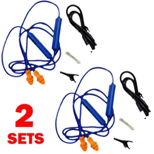 Juego de 2 tapones para los oídos azules auriculares Bluetooth para trabajo, supresión de ruido, audición EE. UU. - Imagen 1 de 7