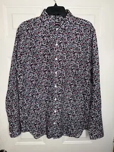 Express Button Down Shirt Men’s Large Rosario Floral Print Slim Fit Casual Dress - Picture 1 of 10