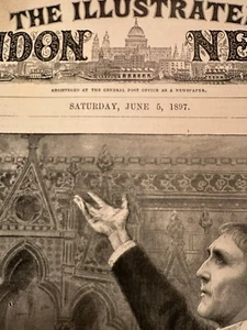 The Illustrated London News Magazine JUN 1897  SIR HENRY IRVING COVER - Picture 1 of 11