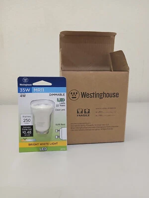 CASE OF 4 WESTINGHOUSE DIMMABLE LED 35W 3000K MR11 #35153 - Image 1 of 4