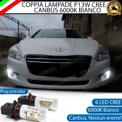 2x LAMPADE LED CREE DRL LUCI DIURNE PEUGEOT 508 CANBUS BIANCO GHIACCIO - Immagine 1 di 4