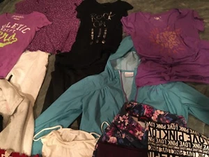 14 items, girls/womens, PINK yoga pants, yoga pants, used, Columbia rain jacket - Picture 1 of 9