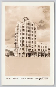 RPPC Hotel Baker OR Oregon Postcard Baker City Art Deco Architecture Now Offices - Picture 1 of 6