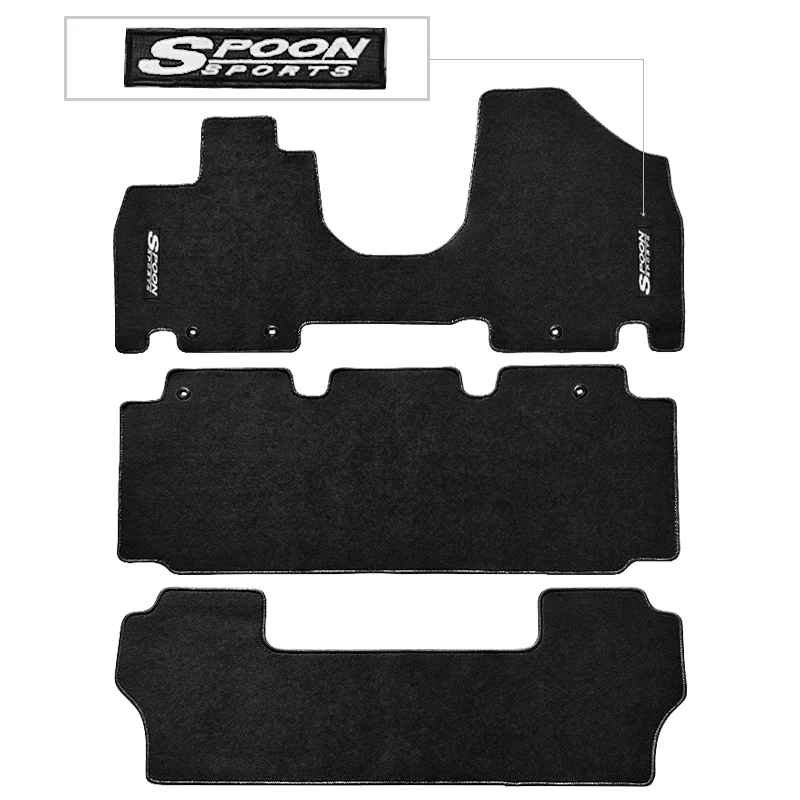 For 11-17 Honda Odyssey Floor Mats Carpet Front & Rear Nylon Black w/ Spoon - Изображение 1 из 1