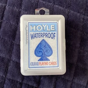 Hoyle Waterproof Playing Cards Clear Plastic - 1 Deck - Picture 1 of 8