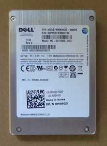 Dell 100GB 2.5" SLC SSD Enterprise SATA Hard Drive W09G0 MZ5S7100XMCO-000D3 - Picture 1 of 8