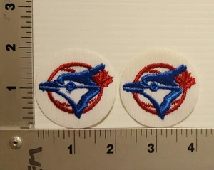  2-PCS TORONTO BLUEJAYS (ROUND) VINTAGE EMBROIDERED PATCH - Picture 1 of 2