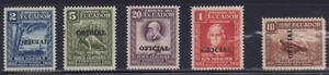 ECUADOR 1936 ISOLE GALAPAGOS O191-O195 MINT MNH SET SOVRASTAMPE UFFICIALI - Foto 1 di 1