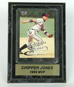 Chipper Jones Atlanta Braves 3rd Base 1999 MVP Plaque Name Plate & Fleer Ultra  - Picture 1 of 4