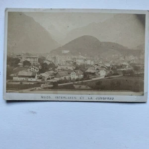 Schweiz Interlaken und die Jungfrau Vintage Album CDV GARCIN in Genf um 1870 - Bild 1 von 7