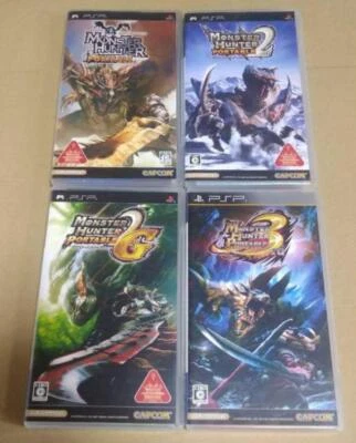 PSP Monster Hunter Portable 1 2nd 2nd G 3rd set Japan PlayStation Portable Japan - Image 1 of 3