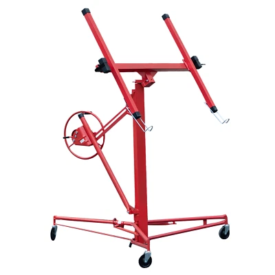 Drywall Lift 11Ft Panel Hoist with Construction Rolling Caster Wheels, Lockable - Image 1 of 4