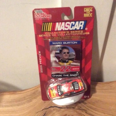 Racing Champions NASCAR 2003 Ward Burton #22 CAT 1:64 Die-Cast Chrome Chase Car Foto 1 de 2