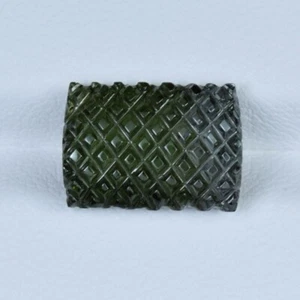 7.51 Cts Best Crystal Natural Bi Color Tourmaline Flower Octagon Carving...!! - Picture 1 of 3