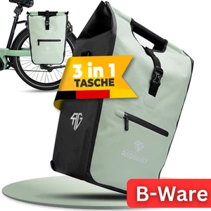 RADGEIST Shopper Fahrradtasche für Gepäckträgertasche 25L mint - Bild 1 von 6