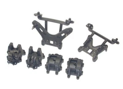 Carson Rock Warrior Nitro X10NT 1:10 500105319 Dämpferbrücken + Karohalter CX6® - Bild 1 von 2