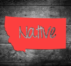 Montana Native Vinyl Aufkleber Auto Fenster Tür Autoaufkleber Pride Home MT - Bild 1 von 2