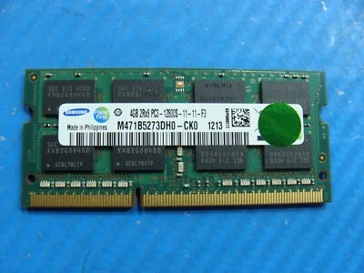 HP 8560w Samsung 4GB 2Rx8 PC3-12800S SO-DIMM Memory RAM M471B5273DH0-CK0 - Image 1 of 2