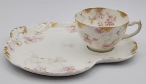 Haviland Limoges Snack Set Tea & Toast Set - Pink Lilacs? - Picture 1 of 24