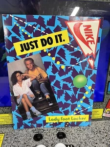 Vintage 1980s 1990s Nike Lady Foot Locker "Just Do It" 9x12 School Folder - Picture 1 of 5