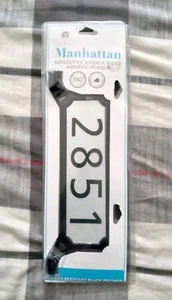 Manhattan Reflective  Double Sided  Address Plaque  - Picture 1 of 6