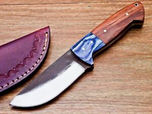 CUSTOM Hand Forged HIGH CARBON FILE Steel BLADE 8" CAMPING Hunting Knife AR-7079