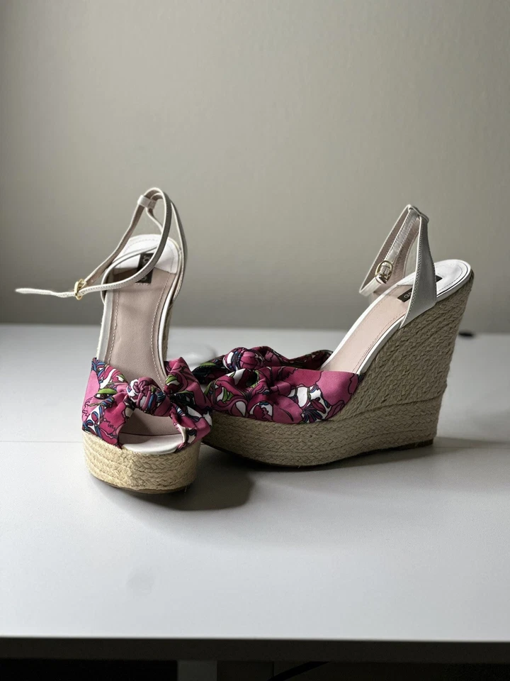 ZAPATOS SANDALIA JOAN & DAVID SHARONE ALPARGATA TACÓN CUÑA TALLA 9M Foto 1 de 4