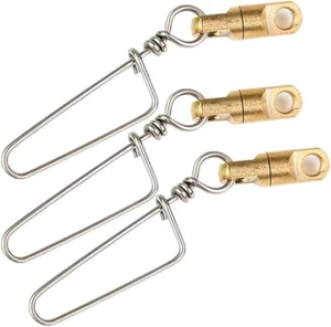 12pcs/lot Fishing Snap Swivels With Interlock Barrel Swivel Connector Solid A1 - Picture 1 of 6