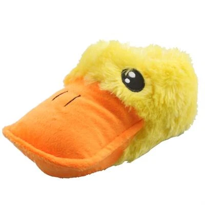 Enten Schnabel Tier Hausschuhe Pantoffel Schlappen Gelb Damen Herren - Bild 1 von 3