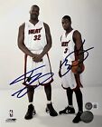 HEAT Shaquille O?Neal and Dwayne Wade Signed Autographed 8x10 Photo Beckett BAS