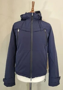 Harmont & Blaine Jeans K0EJ042 Bonded Co Logo Hoodie Padded Jacket Navy Size S - Picture 1 of 8