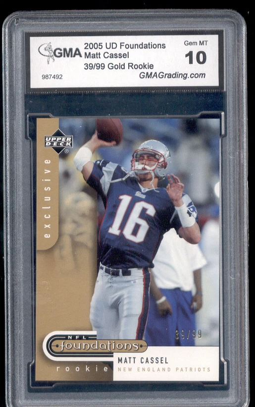 2005 Matt Cassel Ud Foundations Gold rookie gem mint 10 #ed to 99 - Image 1 of 1