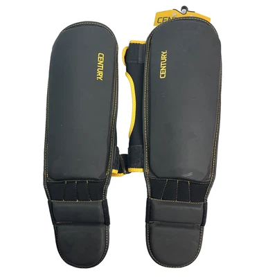NUEVAS almohadillas protectoras Century Brave MMA Shin Instep adulto grandes/extra grandes negras y doradas Foto 1 de 4
