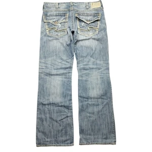Jeans argento Zac Flap bootcut denim blu chiaro jeans uomo etichetta 38x34 (39x34) - Foto 1 di 13