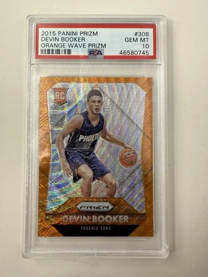 Panini Prizm 2015-16 - Devin Booker #308 Orange Wave (RC) PSA 10 Foto 1 de 2