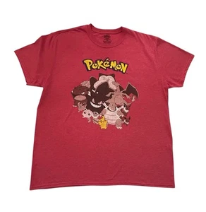 Pokemon Faded Red Adult T-Shirt Mens Size XXL 2XL Vintage 90s Style - Picture 1 of 13