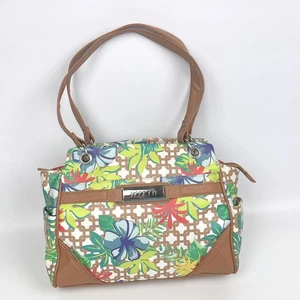 Rosetti Double Handle Faux Leather Floral Shoulder Bag Handbag Tropical Bliss - Picture 1 of 17