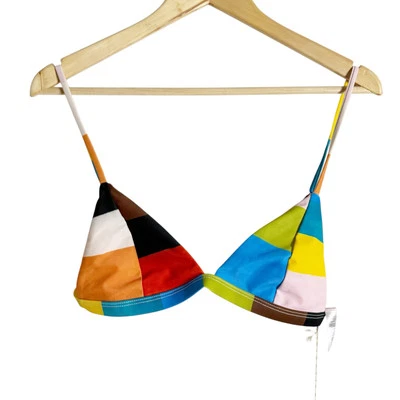 Mara Hoffman Astrid Multicolor UPF 50 Triángulo Bikini Traje de Baño Top Talla Grande Foto 1 de 4