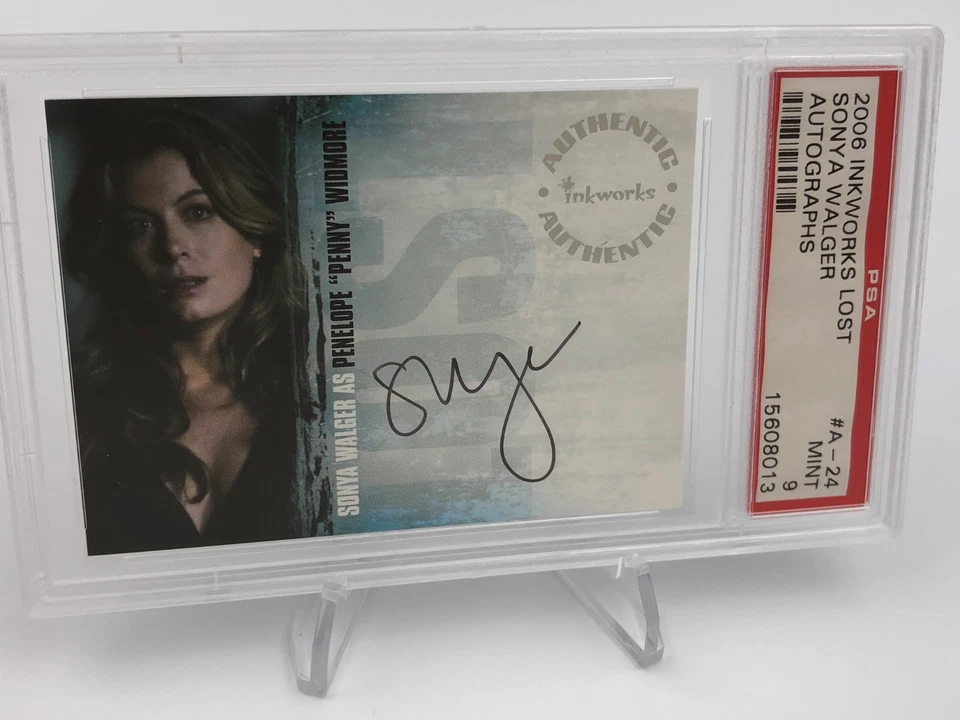 SONYA WALGER AUTO Inkworks Card TV LOST as PENELOPE "PENNY" graded PSA MINT 9 - Image 1 of 4