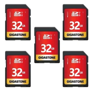 32GB 5-Pack SD Card UHS-I U1 Class 10 SDHC Memory Card with 5 Mini Cases NEW - Photo 1 sur 6