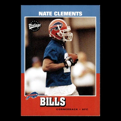 Nate Clements Rookie #210 2001 Upper Deck Vintage Buffalo Bills Football Card NM - Image 1 of 3