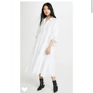 Free people oversized boho Light Heart Shirt Dress in White NWT size small - Picture 1 of 14