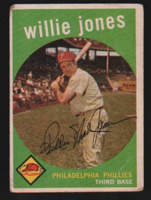 1959 Topps Baseball #208a - Willie Jones VAR - Philadelphia Phillies 59-061 - Image 1 of 2