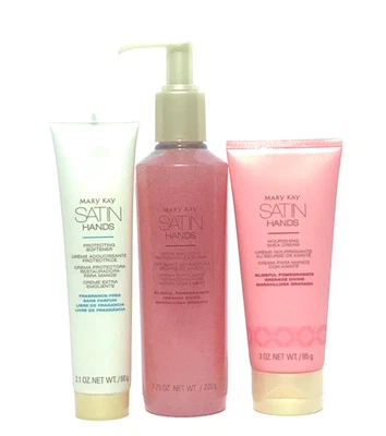 MARY KAY GRANADA FELIZ ~ CONJUNTO DE MIMOS MANOS SATINADAS ~ TAMAÑO COMPLETO ~ ¡NUEVO EN BOLSA! Foto 1 de 4