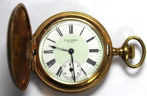 New York Standard Columbia 6s Hunter LS Pocket Watch - Runs - Picture 1 of 6