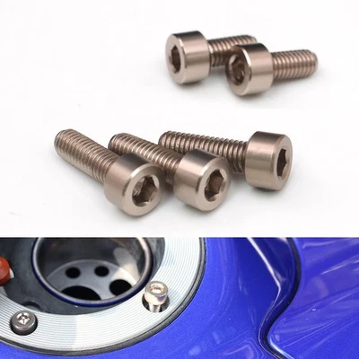 For Kawasaki ZZR1200 02-05 04 03 CNC Fuel Cap Screw Bolts Titanium - Imagem 1 de 4