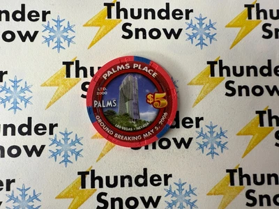 ⚡️❄️ Chip de casino $5 Palms Ground Breaking Las Vegas Nevada⚡️❄️⚡️⚡️❄️❄️ Foto 1 de 2