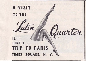 Latin Quarter Times Square 1950 Vintage Print Ad 3"x2" - Picture 1 of 2